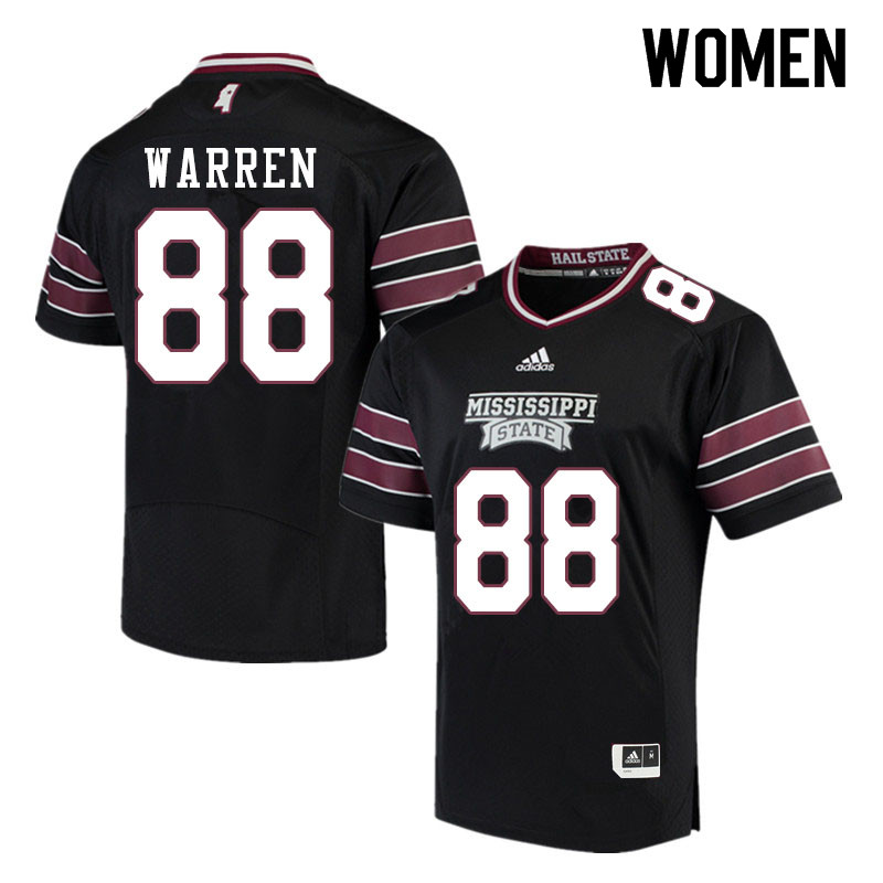 Women #88 Powers Warren Mississippi State Bulldogs College Football Jerseys Sale-Black